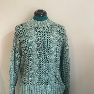 knit, comfy, blue sweater